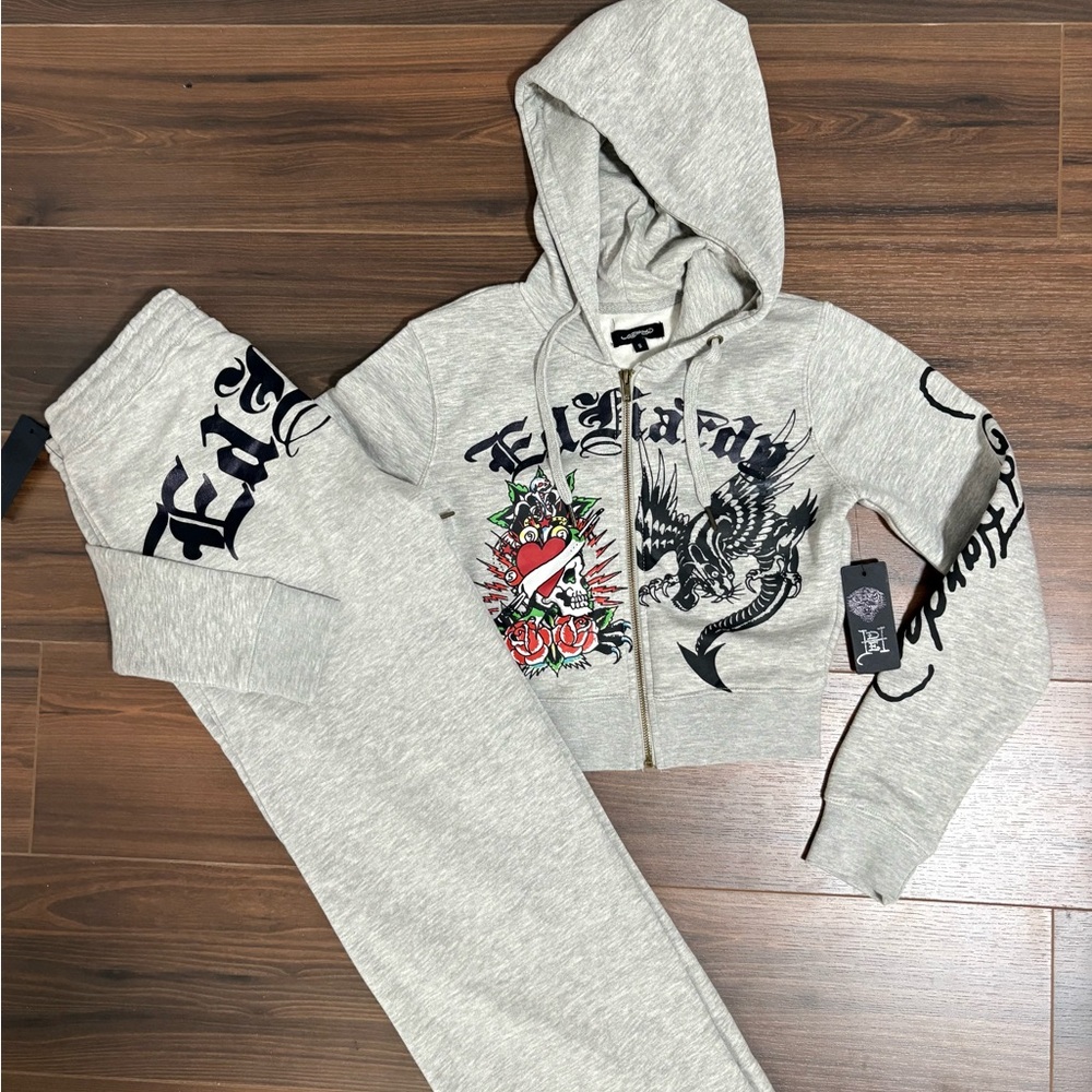 grey ed hardy set